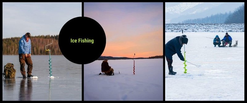 Ice fishing live demo in Canada Ice fishing live demo in Canada